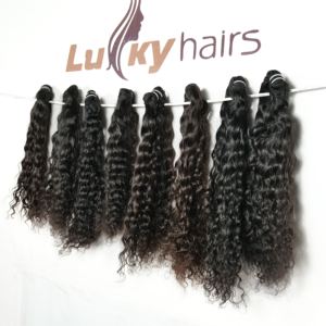 Vente en gros d'extensions de cheveux humains vierges à cuticule alignée cheveux vierges indiens paquets vietnamiens à double trame de cheveux à vague profonde - Product Image 5