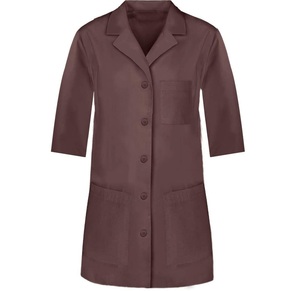 Blouses de laboratoire longues en coton de qualité supérieure pour infirmières, blouses de laboratoire professionnelles pour médecins, blouses de laboratoire noires pour filles, respirantes - Product Image 2
