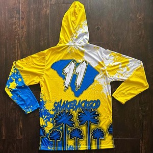 Sweat à capuche à blocs de couleurs pour hommes pour l'entraînement de yoga et de fitness-Poches élastiques à imprimé par sublimation Vente en gros directe d'usine - Product Image 2