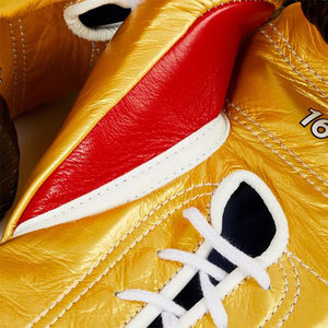 Gants de boxe MMA en cuir imperméable de 10 oz, design personnalisé, dernière tendance 2026, pour entraînement de kick-boxing, sanda, entraînement en plein air, lacés - Product Image 5