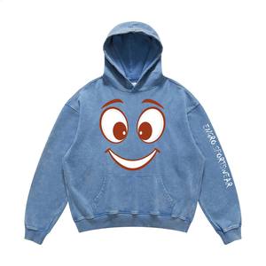 เสื้อฮู้ดสวมหัวผ้าฝ้ายผู้ชายสีดำ400gsm - Product Image 4