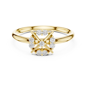 10K Sapphire <b>Adjustable</b> <b>Ring</b> with Modern Trendy Style for Girls - Product Image 5