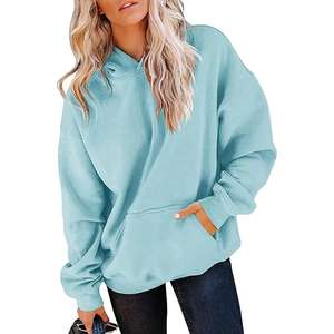 เสื้อฮู้ดแขนยาวสำหรับผู้หญิงเสื้อฮู้ดผ้าฝ้ายทำจาก100% แห้งเร็ว - Product Image 1