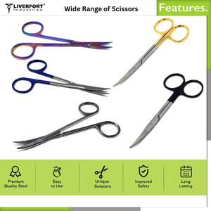 Tijeras de Iris de Titanio Autoclavables Manuales Nuevas de 4 y 4.5 Pulgadas, Curvas, Quirúrgicas, Oftálmicas, para Cirugía Ocular, Punta Fina CVD, Totalmente Negras, CE - Product Image 6