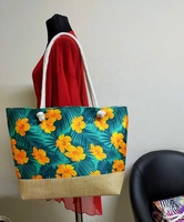 Sacs de plage turcs en polyester en gros, grande capacité, imperméables, durables, avec fermeture éclair, pour le plaisir du printemps et de l'été, pour tous vos essentiels