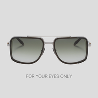 Lunettes de soleil TFB en métal, monture intégrale rectangulaire, double pont, grande monture, luxe, élégantes, UV400, logo personnalisé, unisexe, haute qualité, vente en gros