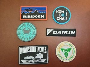 Patch tactique en PVC gaufré avec motif floral, motif Arc-en-ciel britannique n°6, broderie SAS Dares Win, fixation auto-agrippante en forme de cœur - Product Image 1