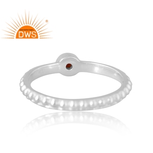Nuevo diseño de patrón, anillo de piedras preciosas de granate Natural de plata 925 para mujer, joyería personalizada para mujer, regalo para ella - Product Image 2