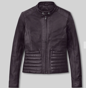 Veste en cuir unisexe modèle 2026 – Écologique, respirante, coupe-vent, col montant, logo frontal, style vintage - Product Image 2