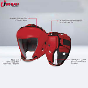 Logo personnalisé Protecteur de tête en cuir PU Vente en gros Équipement d'entraînement de boxe et de MMA Kickboxing avec casque de combat - Product Image 3