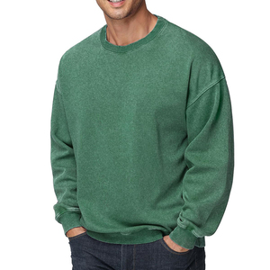 Sweat-shirt délavé à l'acide, col rond, taille personnalisée, motif uni, 100% coton, basiques, sweat-shirt délavé à l'acide pour homme, meilleur produit d'hiver - Product Image 4
