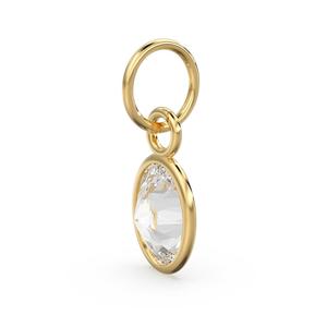 Pendentif Chic Minimaliste Ethnique pour Femme, Fait Main en Argent 925 avec Pierre Précieuse Ovale en Quartz Blanc Naturel Sertie en Bezel - Product Image 2