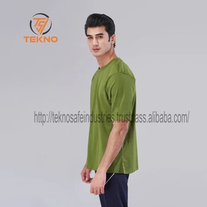 Camiseta extragrande de algodón 100% de lujo para hombre de calidad superior 220gsm peso pesado logotipo personalizado cuello redondo estampado alta calidad en blanco largo - Product Image 2