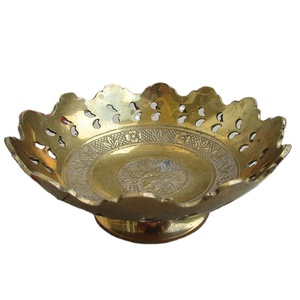 Bol en laiton de décoration de table fabriqué en Inde unique pour le service du fabricant indien - Product Image 1