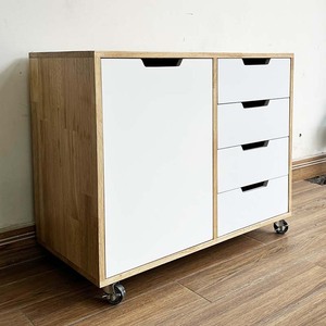 Armoire de classement mobile en bois au design minimaliste pour bureau et atelier - Product Image 2