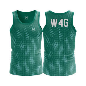 Débardeur personnalisé pour homme, style hip-hop, col rond, tissu en tricot de spandex/coton, anti-rétrécissement, séchage rapide, respirant, imprimé à l'écran - Product Image 1