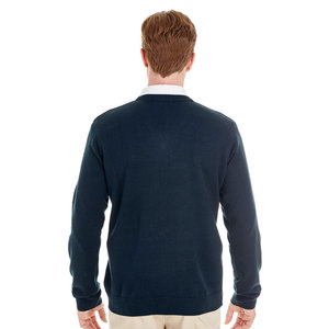 Pull en cachemire 100% col en V bleu marine pour homme, taille moyenne, pulls en tricot pour homme, col en V, manches longues, pull épais, hiver, automne - Product Image 2