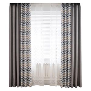 Usine En Gros Nordique Géométrique Patchwork Impression Rideau Occultant Tissus Textile Salon Chambre <span class=keywords><strong>Baie</strong></span> vitrée Tissu - Product Image 1