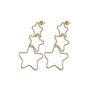 CUCOCUCA YXQ E285 Orecchini a perno/goccia in acciaio inossidabile dorato, design a stella, eleganti e alla moda, linea pulita, look raffinato per tutti i giorni - Product Image 2