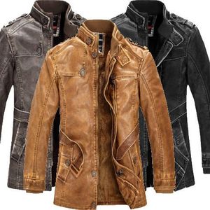 Chaqueta de cuero cálida a prueba de viento de invierno para motociclistas con logotipo de carreras de motos - Product Image 4