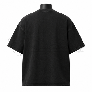 Camiseta Negra Extra Grande de Algodón con Estampado Gráfico Rojo, Estilo Urbano, Camiseta de Manga Corta con Cuello Redondo para Hombre - Product Image 2