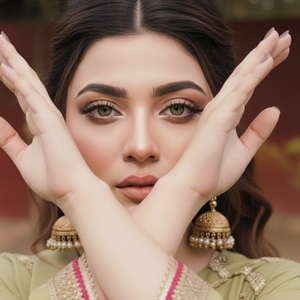 ชุดเดรสปาร์ตี้ anarkali pakistani ที่สง่างามชุดเดรสสีเขียวประดับด้วยมือกับ dupatta | คอลเลกชัน ssumaira - Product Image 6