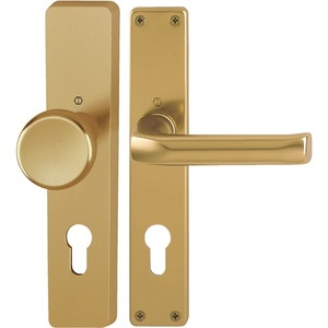 London 54/227/202SP/113 Aluminium F4 PZ 72 mm DIN Left/Right HOPPE Long <b>Plate</b> Set for Over <b>Door</b> Racks - Product Image 1