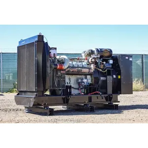 Groupe électrogène diesel industriel triphasé d'occasion 500 kW, sortie 480 V, châssis ouvert, alimentation de secours commerciale - Product Image 1