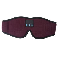 Masque de sommeil avec écouteurs Bluetooth sans fil, logo personnalisé, 100% occultant, mousse à mémoire de forme 3D, velours, 10-12 heures d'autonomie, 10 m