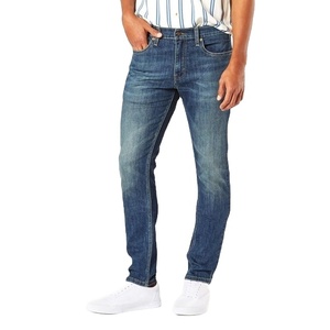 Light Wash <b>Men</b> Denim Jeans Regular Fit <b>Stretch</b> Cotton Spandex Midweight Pencil Pants Formal Autumn Logo Quick Dry Eco-Friendly - Product Image 2
