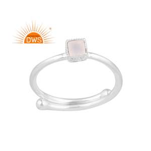Best Quality Fine Sterling Silver Natural Rainbow <b>Moon</b> Stone Gemstone Stackable <b>Ring</b> Custom Jewelry Manufacturer - Product Image 1