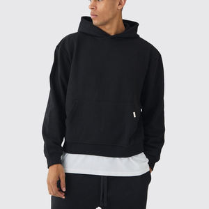 Haute qualité 100% coton Slim Fit hommes survêtement ensemble jambe droite pantalons de survêtement élastique respirant à capuche hiver lourd piste - Product Image 2