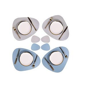 Assiette en cuir tapis de table décoration mariage décoration ustensiles de cuisine et napperon en cuir tapis de table à manger avec vente - Product Image 3