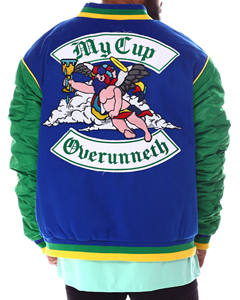 Chaquetas universitarias para hombre, uniforme de equipo de algodón de alta calidad con logotipo personalizado, chaqueta de béisbol universitaria lisa en blanco al por mayor - Product Image 2