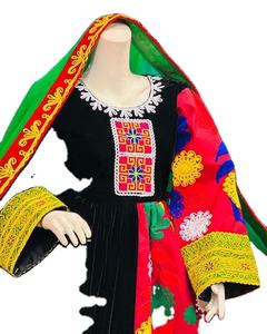 ชุดเดรสวินเทจชนเผ่ากุจิ อัฟกานิสถาน/ปากีสถาน สำหรับงานปาร์ตี้แบบดั้งเดิม หลากสี รับทำโลโก้ คุณภาพสูง 3045 - Product Image 2