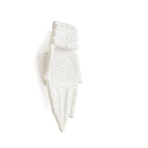 Proveedor indio Bandeja de mármol blanco en forma de mano Ideal para la decoración de la fiesta de Navidad Serveware festivo asequible de la India - Product Image 5