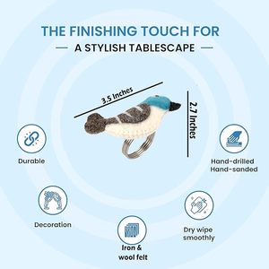Servilleteros de fieltro de lana y aleación de hierro con decoración de mesa de diseño exclusivo para bodas y fiestas - Product Image 6