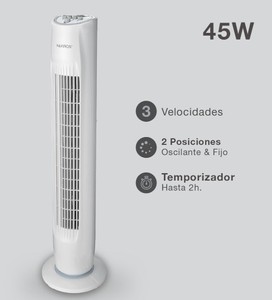 Ventilatore a torre oscillante Palogi 45W (Niaros 300025000) - Product Image 3