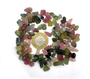 Pierres brutes de tourmaline afghane multicolores naturelles, cristaux de tourmaline bruts de couleurs mélangées, vente en gros de bijoux et de qualité de coupe - Product Image 4