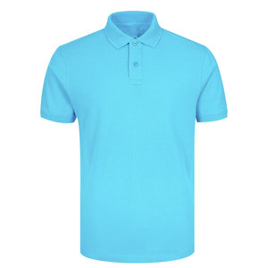 Polo bleu ciel pour homme |   Polo à manches courtes en piqué de coton premium |   Haut de golf et uniforme décontracté slim fit pour homme, idéal pour l'été - Product Image 1