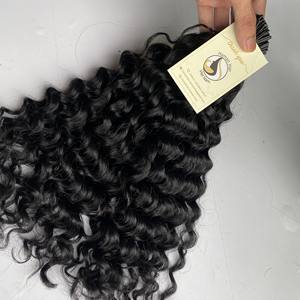 Wholesale Raw Vietnamese Human <b>Hair</b> Extensions Kinky <b>Curly</b> Natural Color I Tip Cabelo Humano Natural - Product Image 5