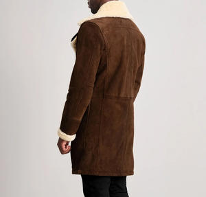 Manteau d'hiver personnalisé de haute qualité OEM pour hommes, vente en gros, nouveau style, manteau en cuir classique, col montant, imperméable, respirant - Product Image 5