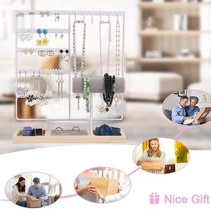 Elegante soporte de joyería negro Ideal para exhibir collares, pendientes y pulseras, perfecto para decoración del hogar y escaparate de tienda - Product Image 2