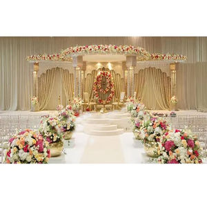 Dernier pilier triple pôle Mandap UK Mariage indien Pilier triple pôle Mandap Set Designer Mandaps - Product Image 1