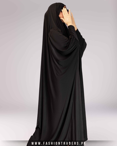 Fashionable Overhead Modest One Piece <b>for</b> <b>Jersey</b> Sleeves Hooded Muslim <b>Dress</b> Breathable Polyester Solid Color Plus Size Floor - Product Image 5