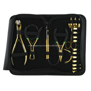 Kit de Herramientas de Alta Calidad para Extensiones de Cabello, 4 Agujas Tipo C, Pinza para Remover Cintas Adhesivas, Pinzas para Seccionar Cabello, Profesional para Salón - Product Image 1