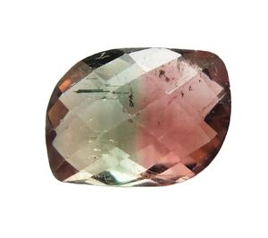 Exportación de grado 100% Natural bicolor natural hecho a mano turmalina forma elegante 5.05cts piedras preciosas facetadas para la fabricación de joyas de moda - Product Image 1