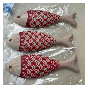 ปลาไม้แบบดั้งเดิมสำหรับการสวดมนต์ของชาวพุทธทำจากไม้เนื้อแข็งที่มีรายละเอียดงานฝีมือและเสร็จเรียบ - Product Image 2