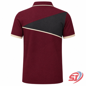 Camiseta Deportiva Polo con Paneles Diagonales Personalizada, Ropa Transpirable de Secado Rápido para Hombre - Product Image 2