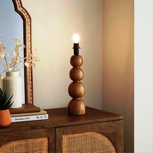 Lampe de table en bois avec marron PRODUIT DE VENTE CHAUD Lampe de table en bois ARTISANAT - Product Image 4